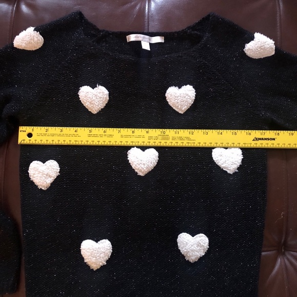 Lauren Conrad XS black & white hearts sweater. Vintage. - Picture 10 of 10